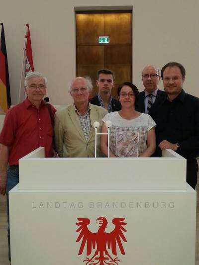 Mitglieder der CDU Kleinmachnow im Plenarsaal des Brandenburgischen Landtags