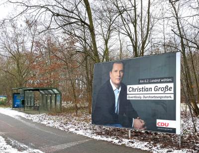 Großplakat am Machnower Busch